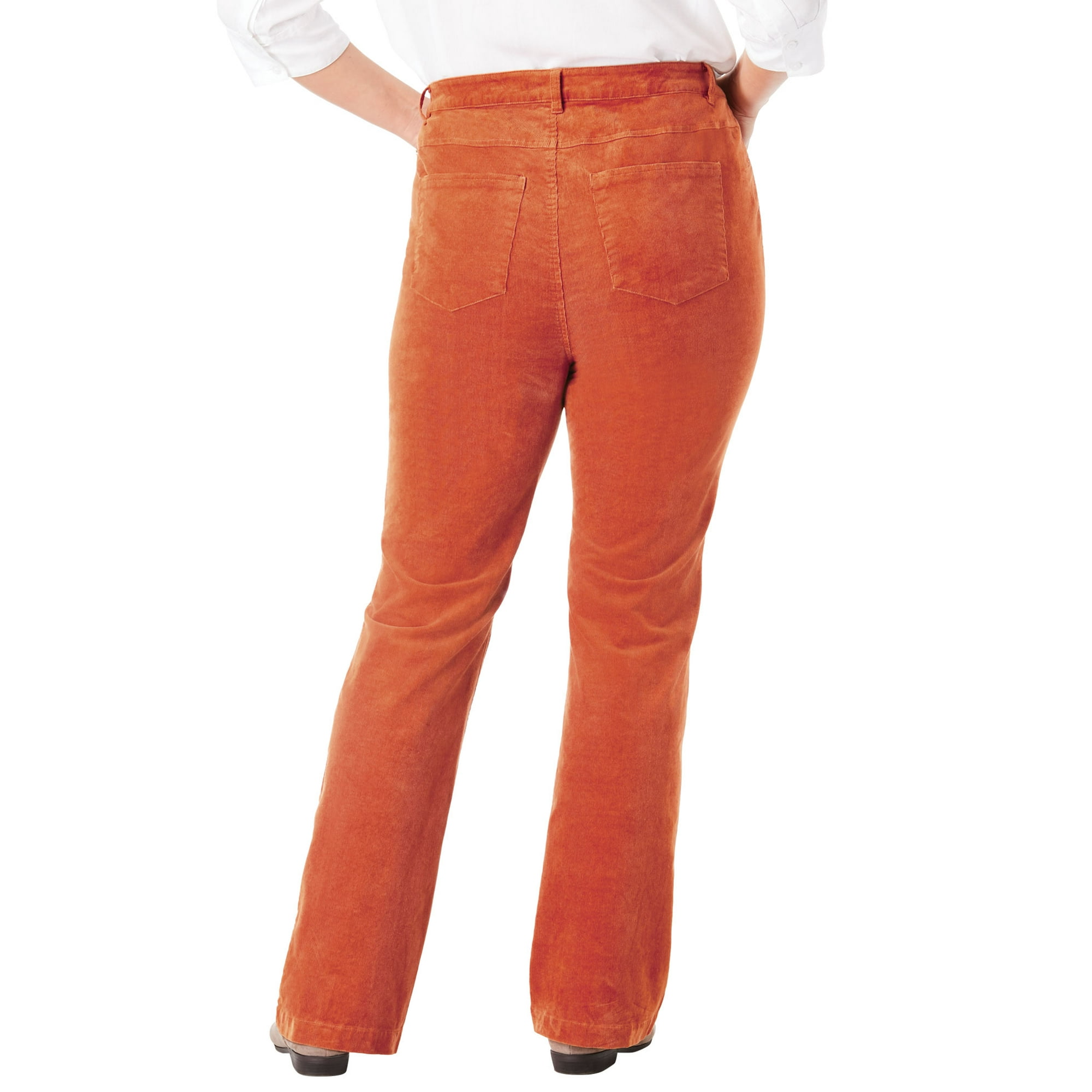 Woman Within Womens Plus Size Petite Stretch Corduroy Bootcut Jean